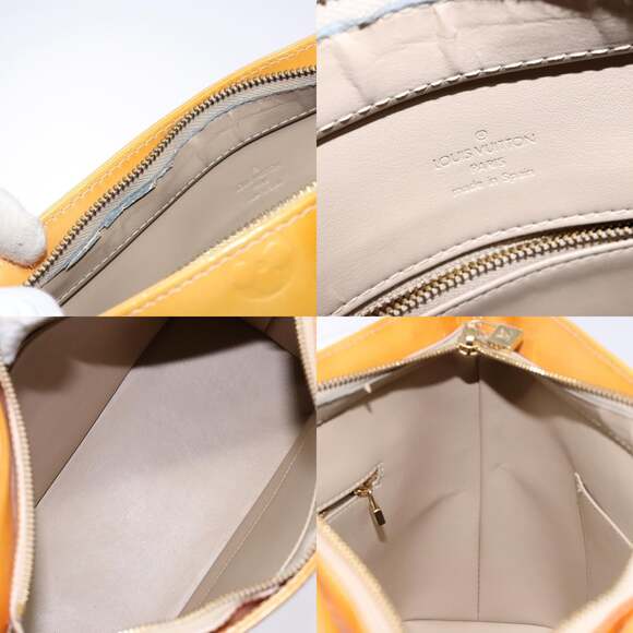 LOUIS VUITTON Monogram Vernis Houston Hand Bag Beige M91004 - Picture 12 of 13